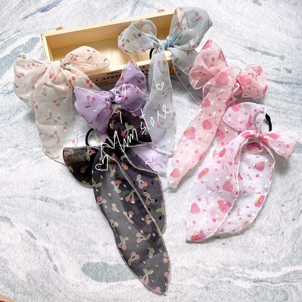 {Ảnh thật} NƠ DÀI TIỂU THƯ, VON HÌNH CHERRY XINH, HOT TREND TIỂU THƯ ULLZANG