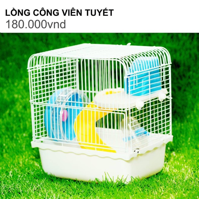 Lồng công viên tuyết Hamster 2 tầng full phụ kiện