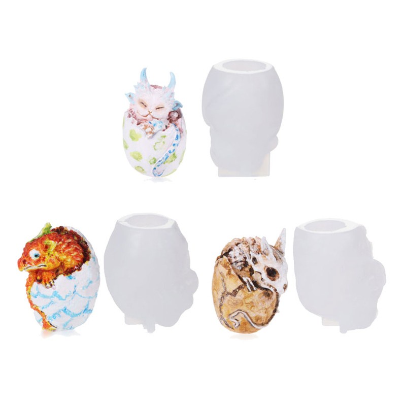 Khuôn Silicone Làm Mặt Trang Sức Hình Quả Trứng Rồng