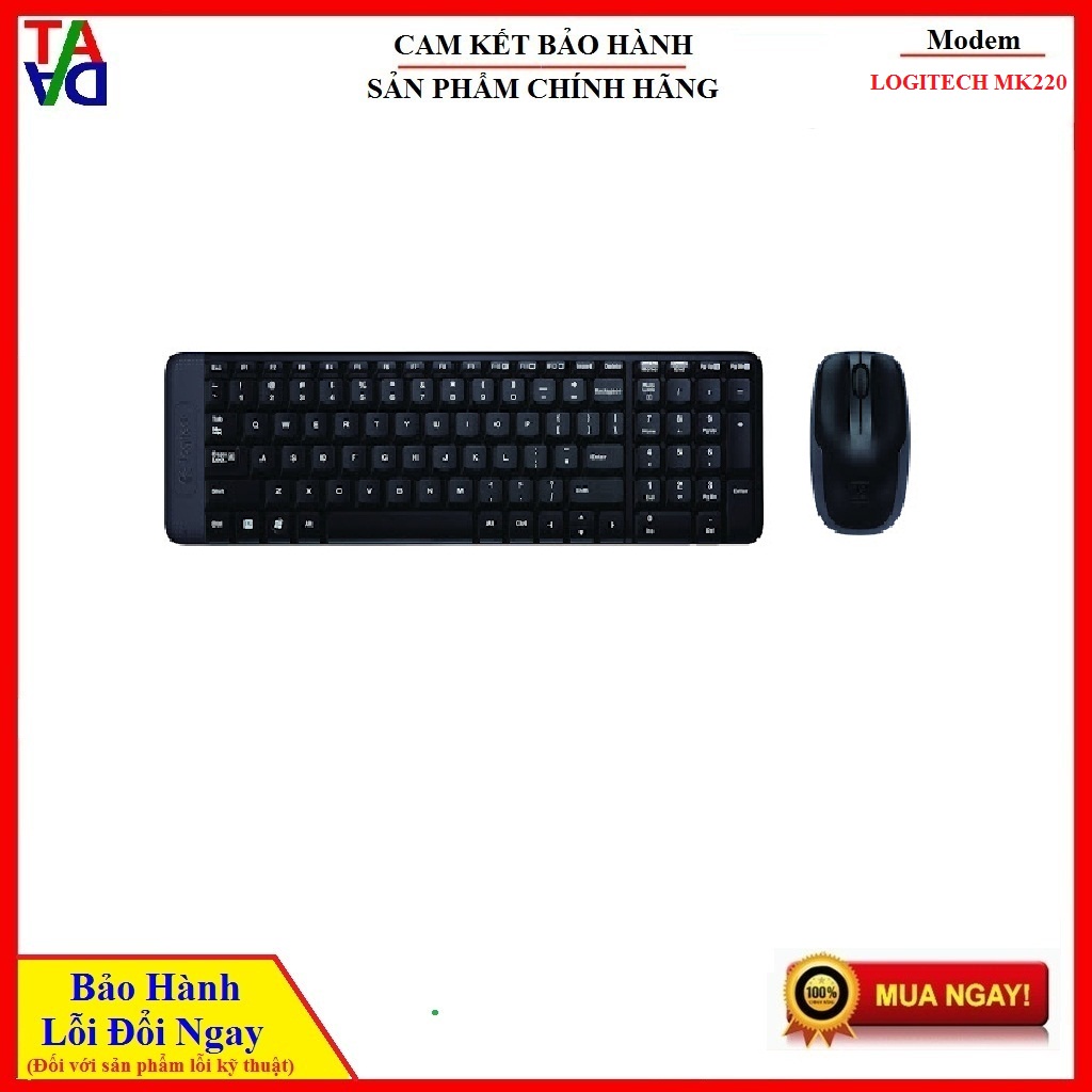  Bàn phím + Chuột Logitech MK220 - Hàng chính hãng - Bảo hành 36 tháng