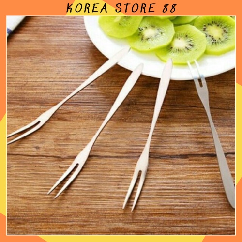 Dĩa inox ăn trái cây cao cấp dài 13 cm siêu bền đẹp 88058 KOREA STORE88