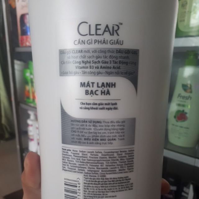 DẦU GỘI SẠCH GÀU"CLEAR KHỔNG LỒ" 900GR BẠC HÀ MÁT LẠNH!!