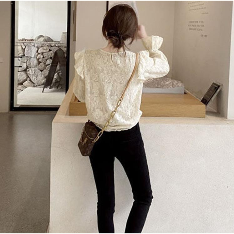 Áo Sơ Mi Nữ Tay Dài Ống Loe Ngọt Ngào Hợp Thời Trang