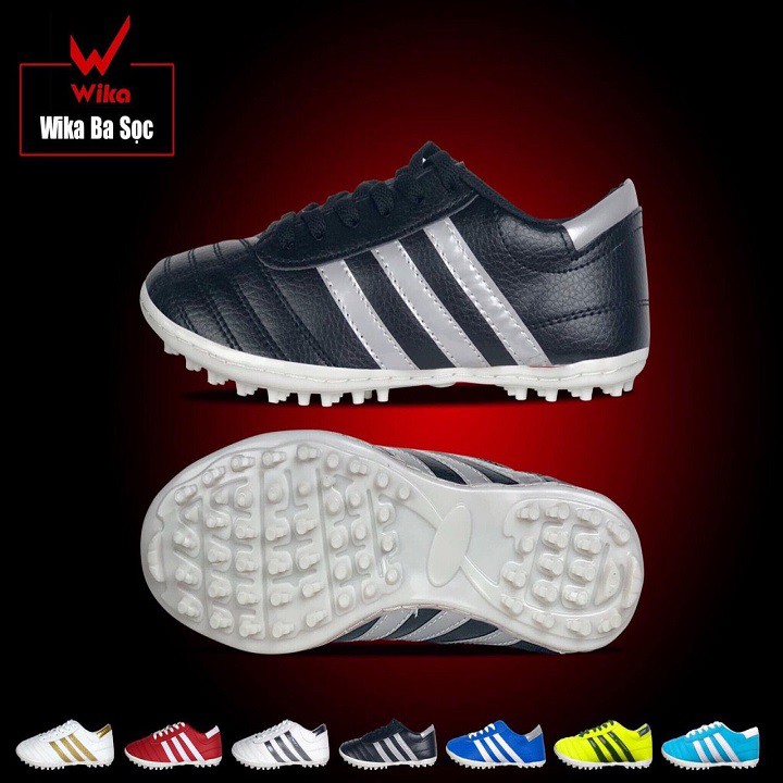 Giày Đá Bóng Wika 3 Sọc 🧡Nhập Mã Giảm [NCVV5KK] ⚽Flash Sale Giày Đá Bóng Tốt