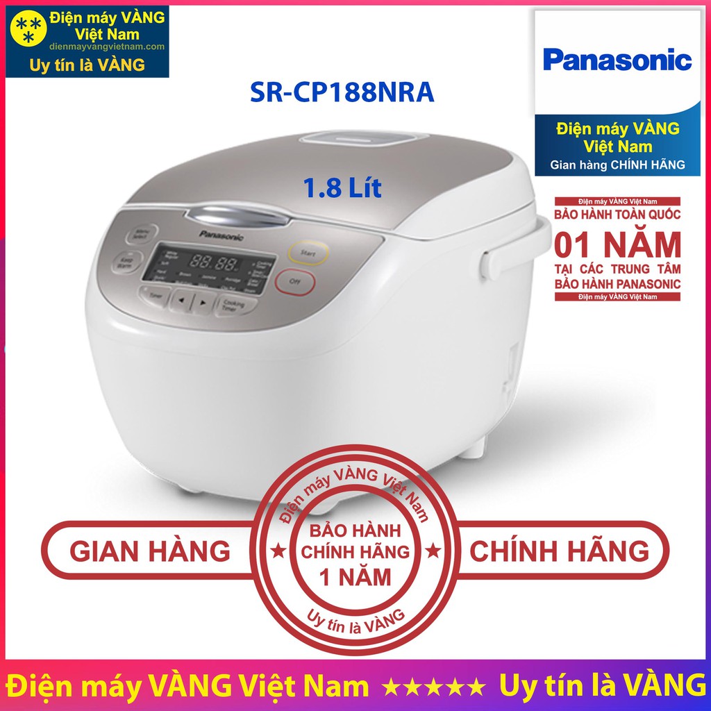 Nồi cơm điện tử Panasonic SR-CL188WRA SR-CP108NRA SR-CP188NRA SR-CX188SRA - Hàng chính hãng | BigBuy360 - bigbuy360.vn