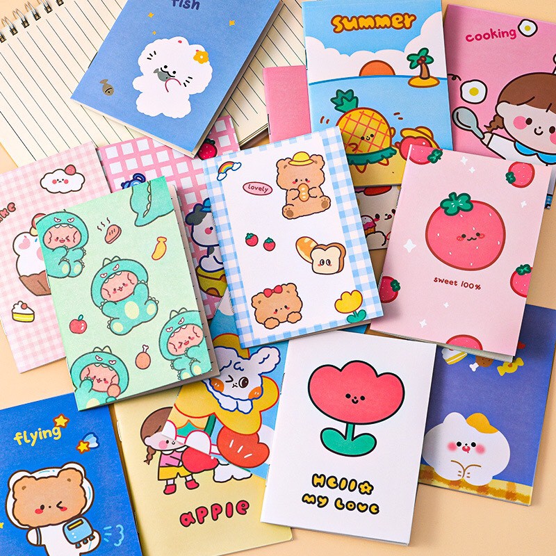 Sổ tay mini kẻ ngang hoạt hình dễ thương K10 Taro Stationery