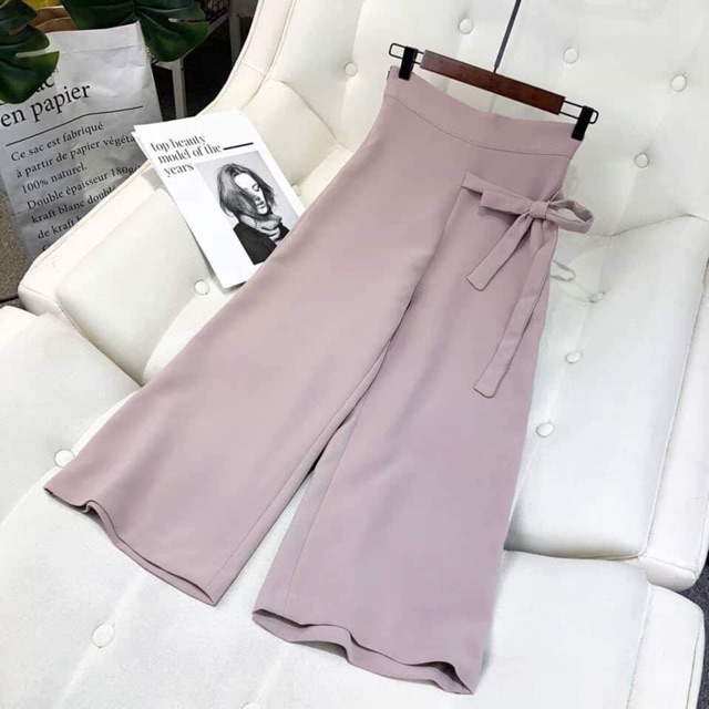 QUẦN CULOTTES NƠ HÔNG