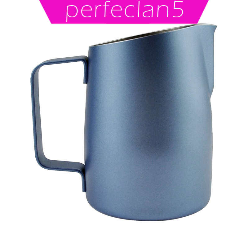 [perfeclan5]420ml Espresso Coffee Milk Frothing Steaming Pitcher Frother Jug Steel Gray
