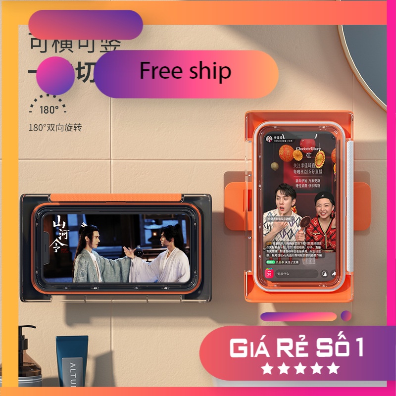 Hộp Treo Điện Thoại Nhà Tắm Dán Tường Tiện Lợi, Chống Thấm Nước, Xem Phim