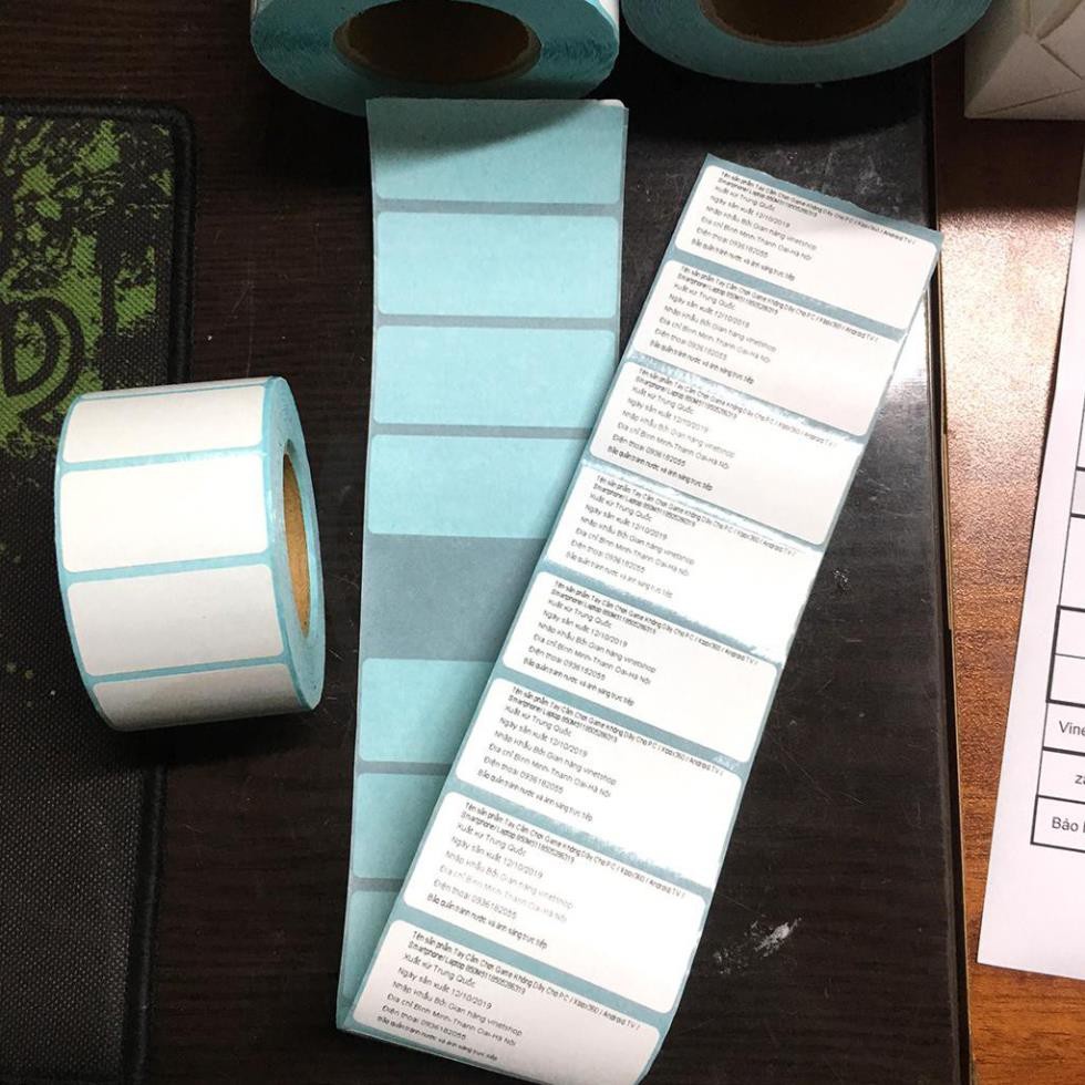 1 Cuộn Giấy In tem mã vạch, Tem Phụ kích thước 60x25mm ,1000 tem