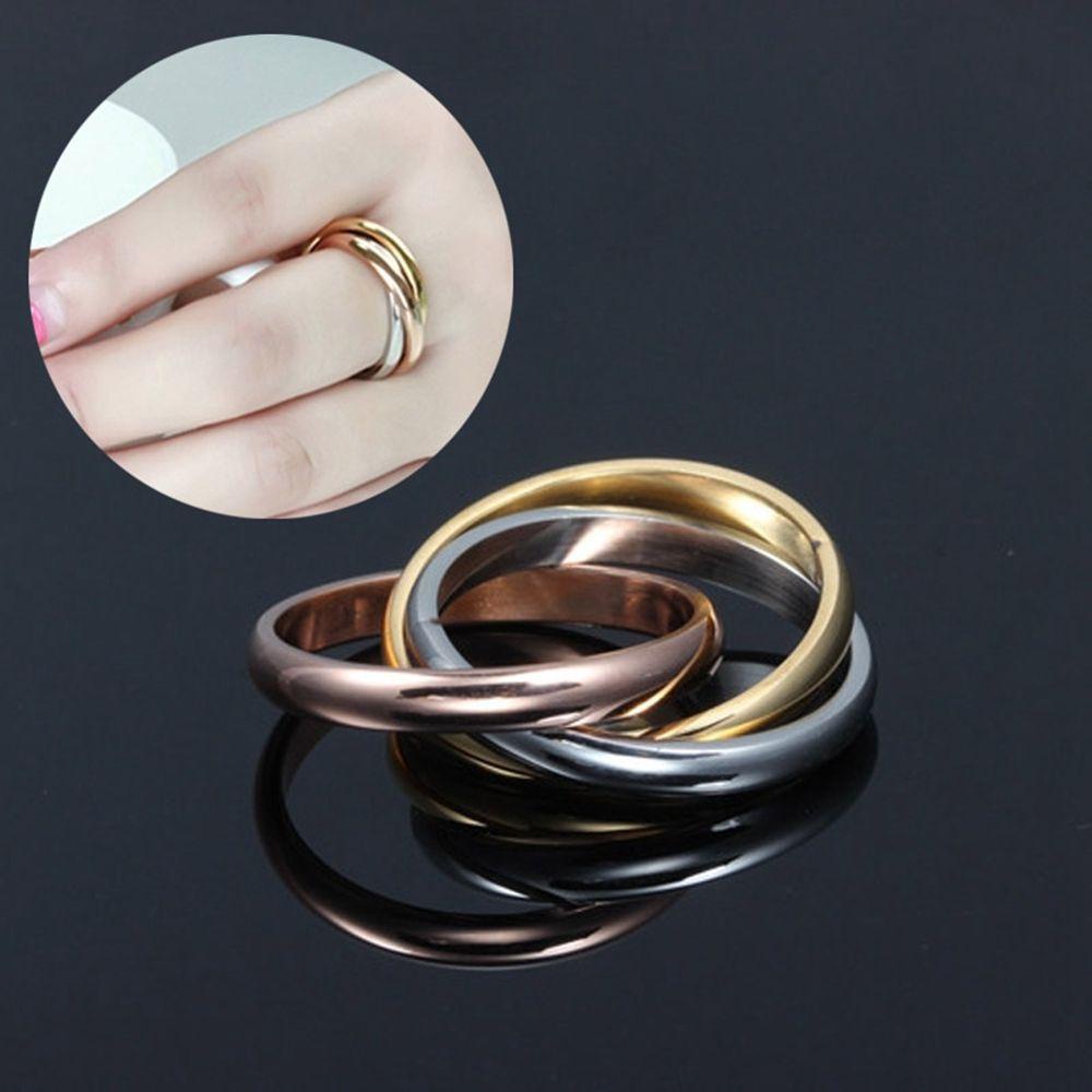 MIH Set 2 Nhẫn Cưới 17mm Cổ Điển Cho Nữ