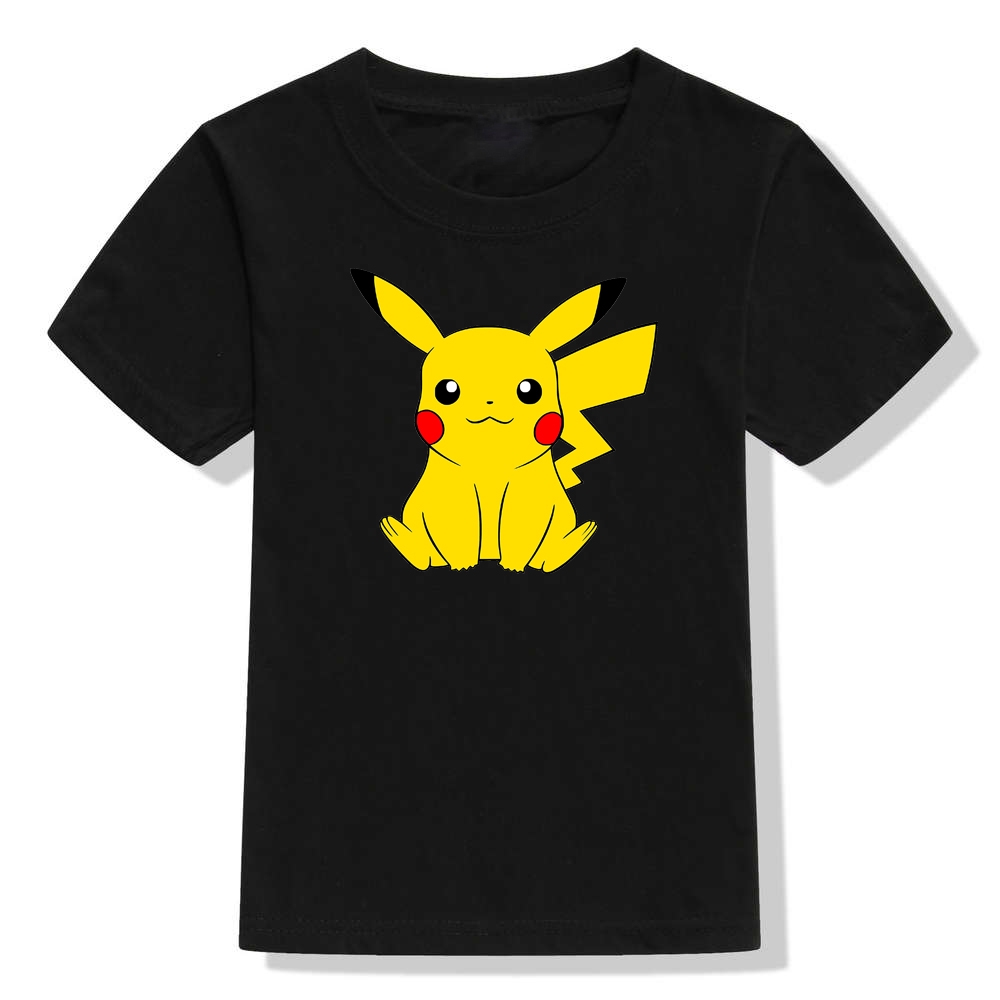 Áo Thun Tay Ngắn In Hình pikachu Dễ Thương Thời Trang Mùa Hè Cho Bé Trai Và Gái