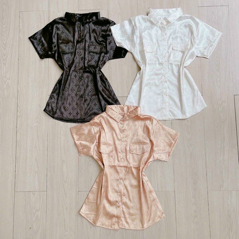Áo sơ mi tay ngắn nữ 3 màu 743