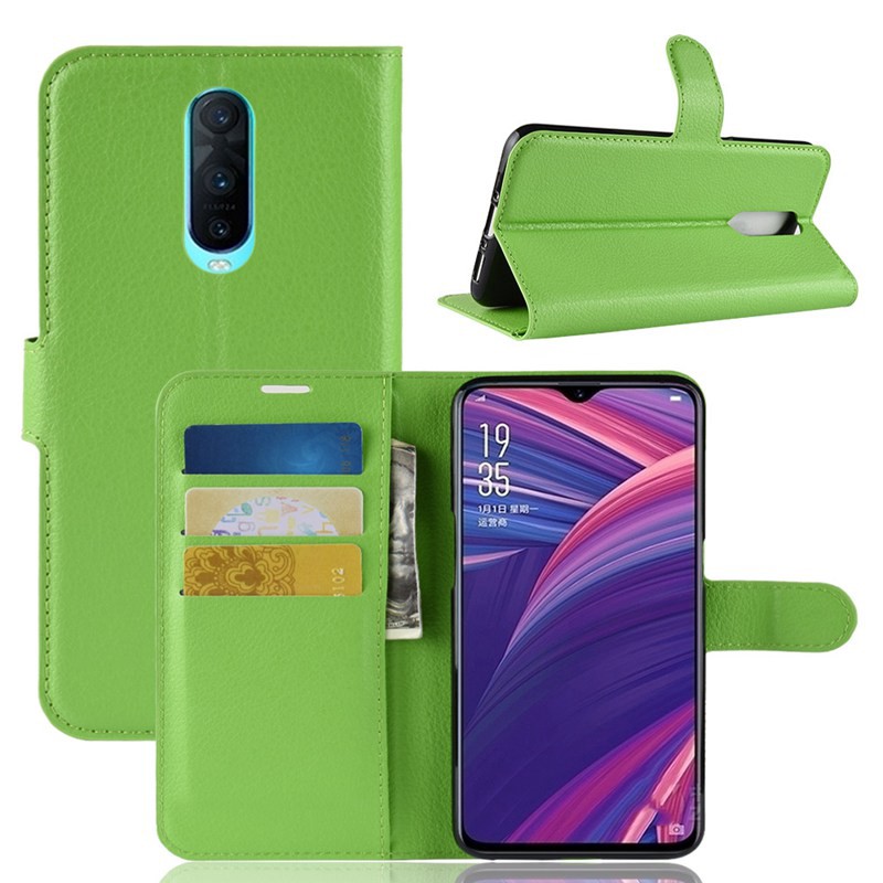Bao da điện thoại có đế đỡ gấp và ngăn để thẻ cho Oppo R17 Pro / R17 | BigBuy360 - bigbuy360.vn