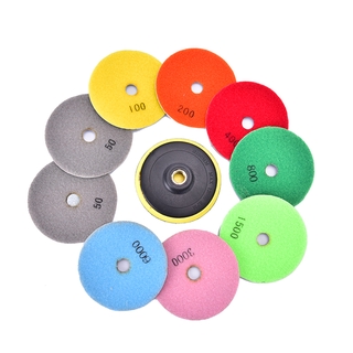 Loveo Set 10 Miếng Đánh Bóng Kim Cương Khô / Ướt 4 inch