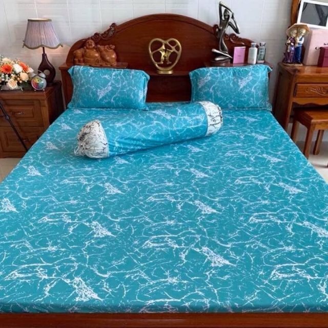Bộ Drap Thun THÁI LAN 3D mát lạnh 4 món