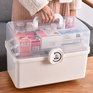 Hộp đựng dụng cụ sơ cứu 3/2 tầng bằng nhựa có tay cầm đa năng