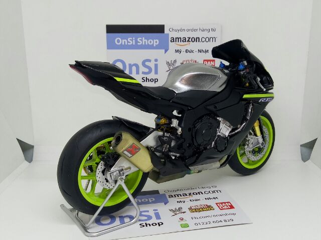 YAMAHA R1M ĐEN XANH NEON 1/12 TAMIYA MÔ HÌNH XE MOTO ĐỘ