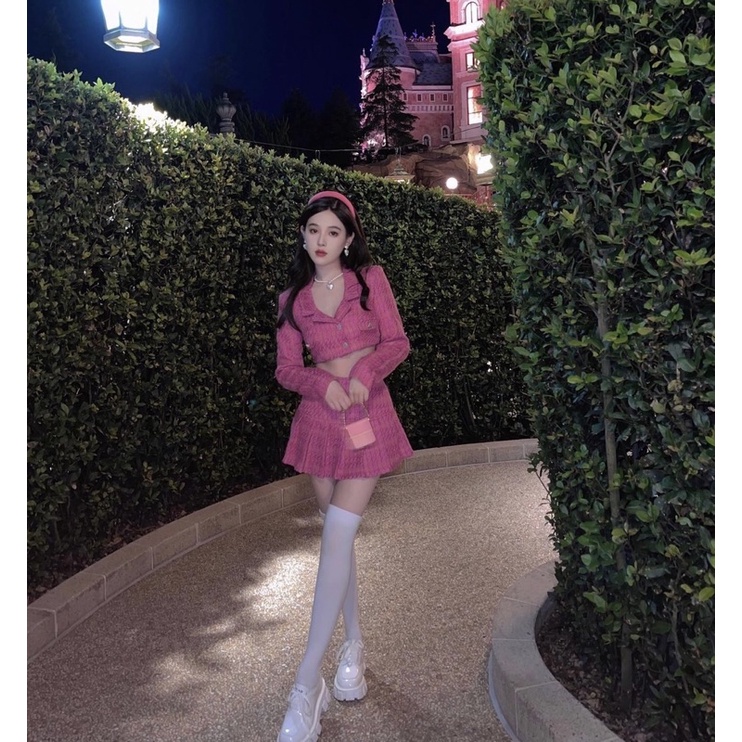 Set bộ áo vest chân váy xoè