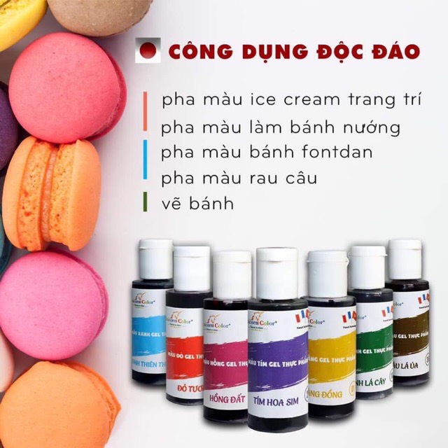 Màu thực phầm trang trí Gel Unicorn lọ 28g- Màu Gel tạo màu bánh Unicorn