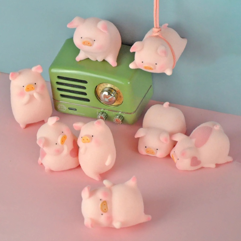 Mô hình chú lợn hồng mini dễ thương trang trí xe hơi độc đáo