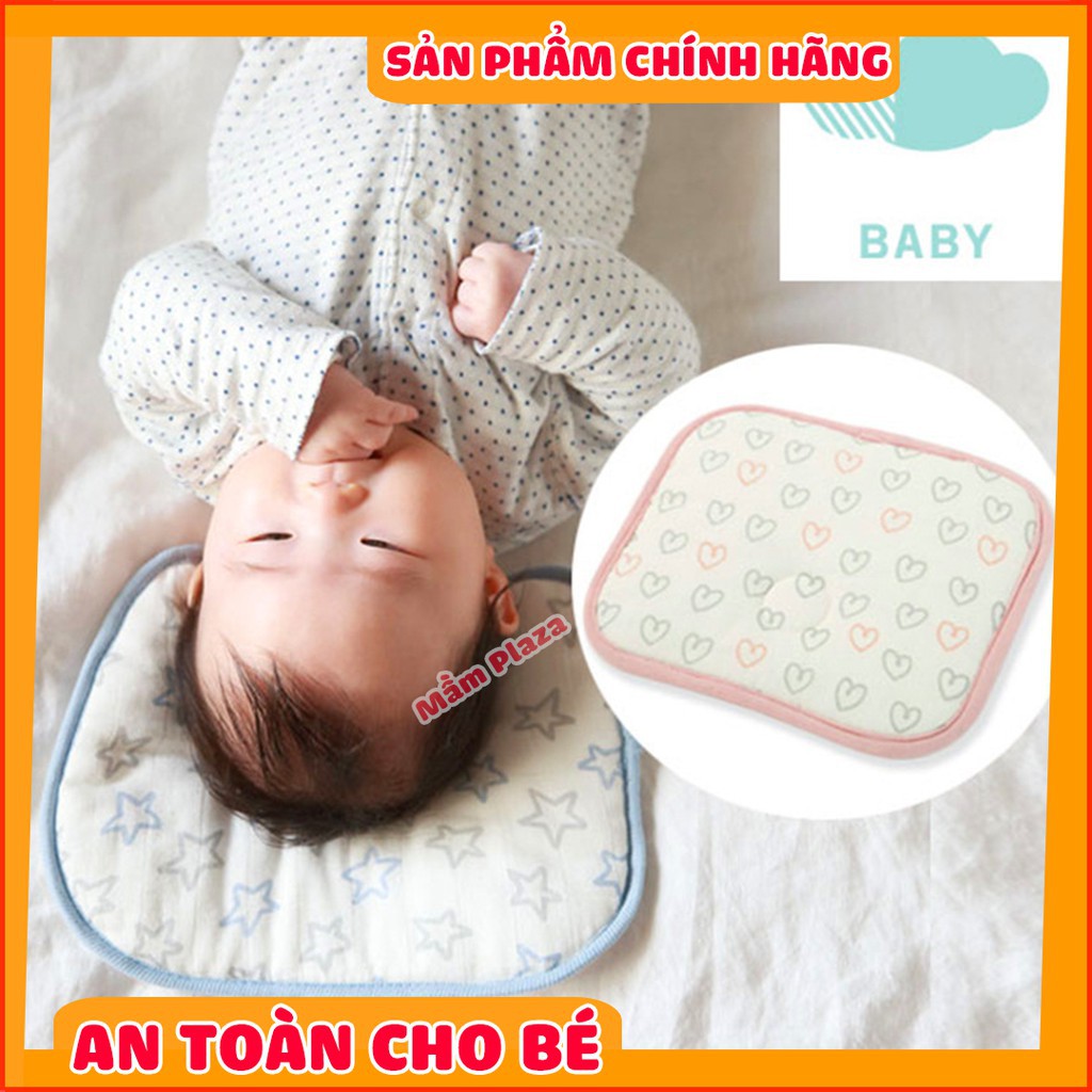 Gối Xô Sơ Sinh Cho Bé - Siêu Mềm Mịn - Thấm Hút Mồ Hôi xuát nhật