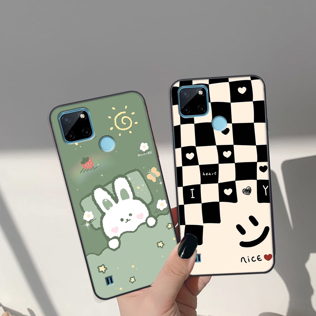Ốp lưng Realme C21Y in hình Gấu nâu - hồng, Gấu Be@rick  cực CUTE, DỄ THƯƠNG