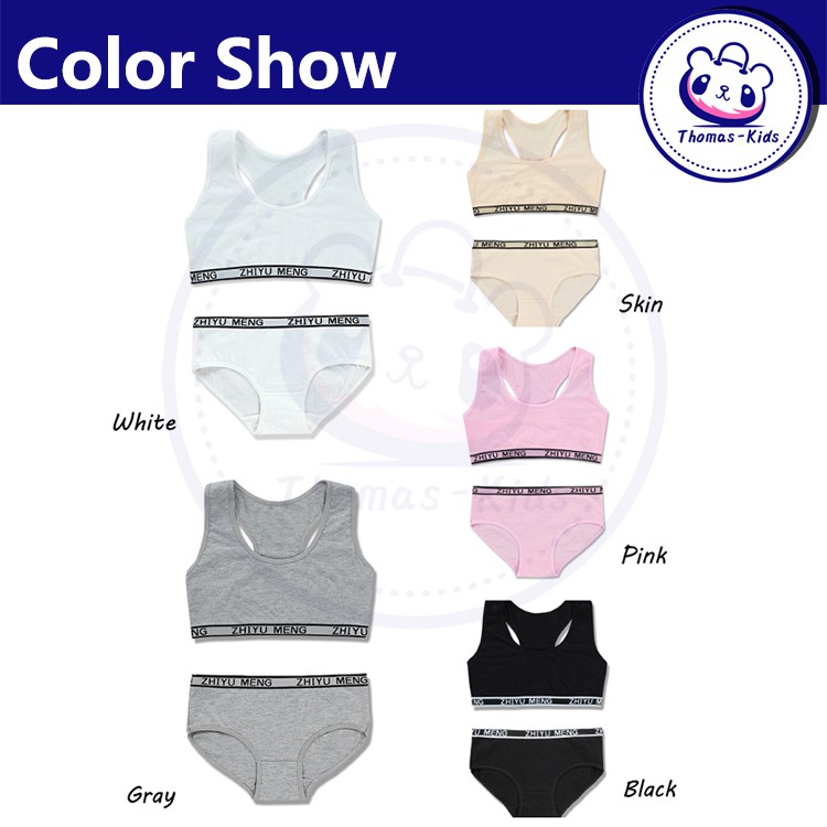 Bộ đồ lót cotton mềm mại cho bé gái 8-14 tuổi [B218]