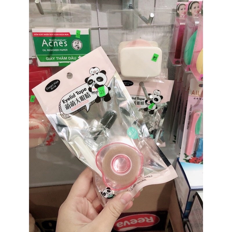 Combo cuộn kích mí lưới kèm keo + nhíp