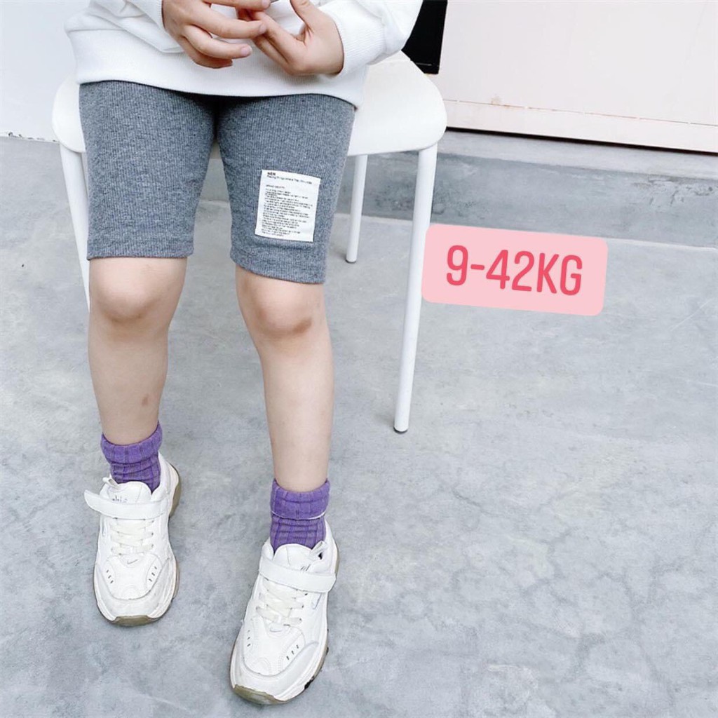 Quần legging bé gái ngố thun cotton mềm mịn mát co dãn cho bé 8kg đến 24kg