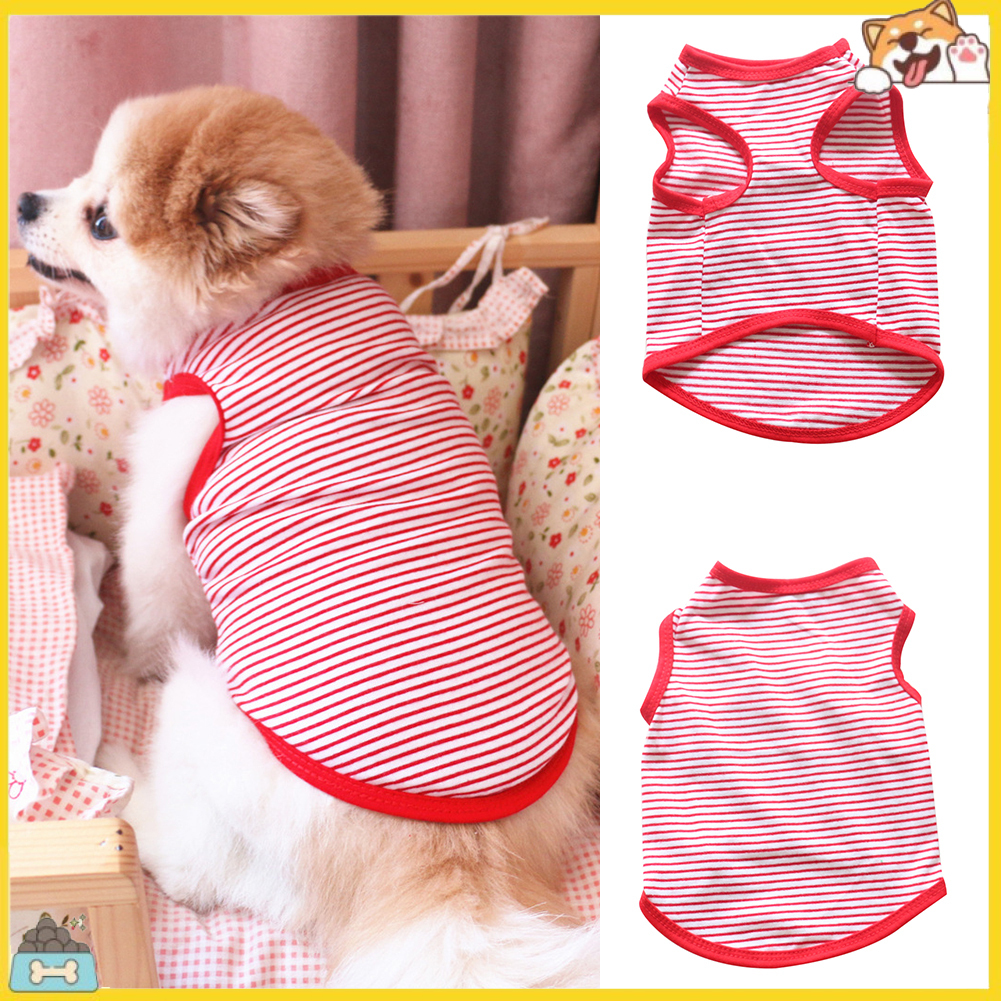 Áo cotton kẻ sọc mềm mại cho thú cưng