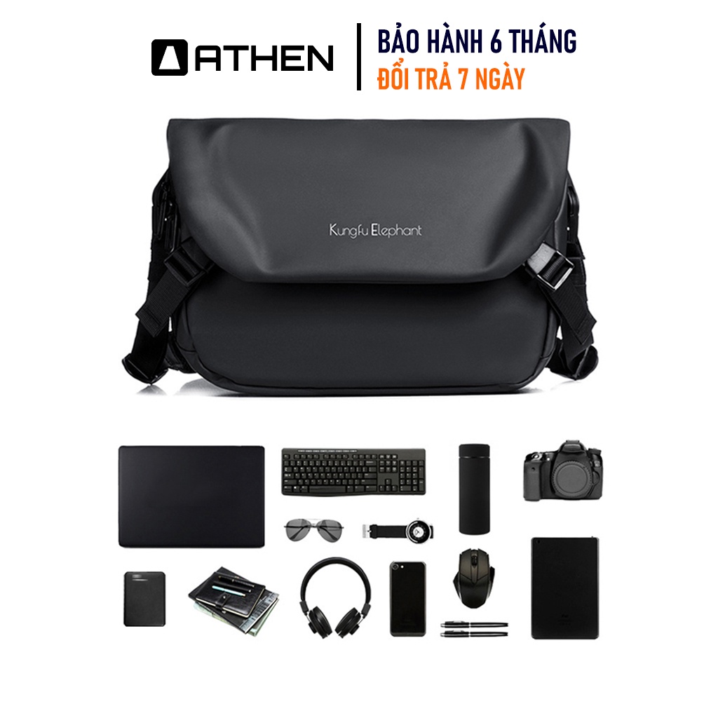 Cặp đeo chéo nam đi học đựng sách vở túi đựng ipad chất liệu cao cấp thời trang Athen Scool
