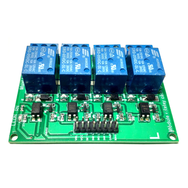 Module Relay 5V 4 Kênh 10A Cách Ly Quang