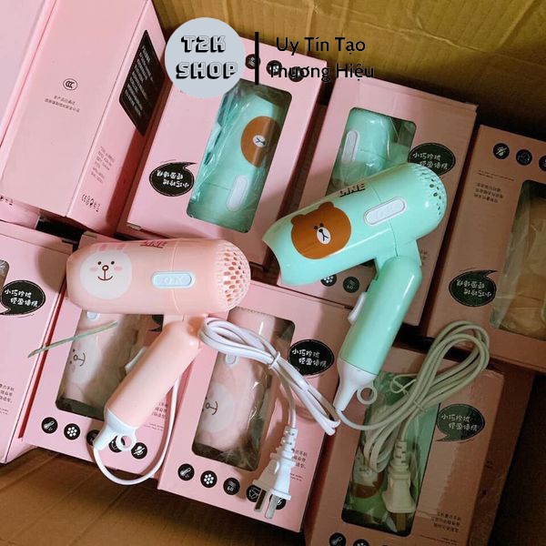 Máy Sấy Tóc Gấp Gọn Mini Hình Thú Nhiều Màu Nhiều Hình Ngẫu Nhiên - T2K Shop
