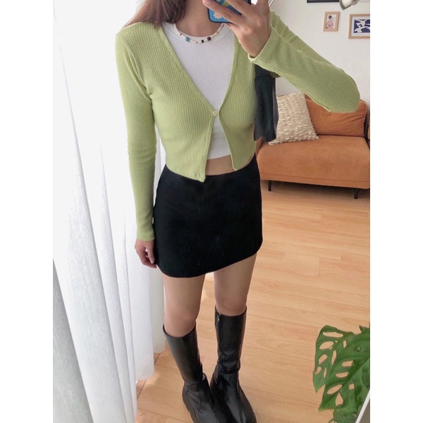 JANET STUDIO • Chân váy mini đen