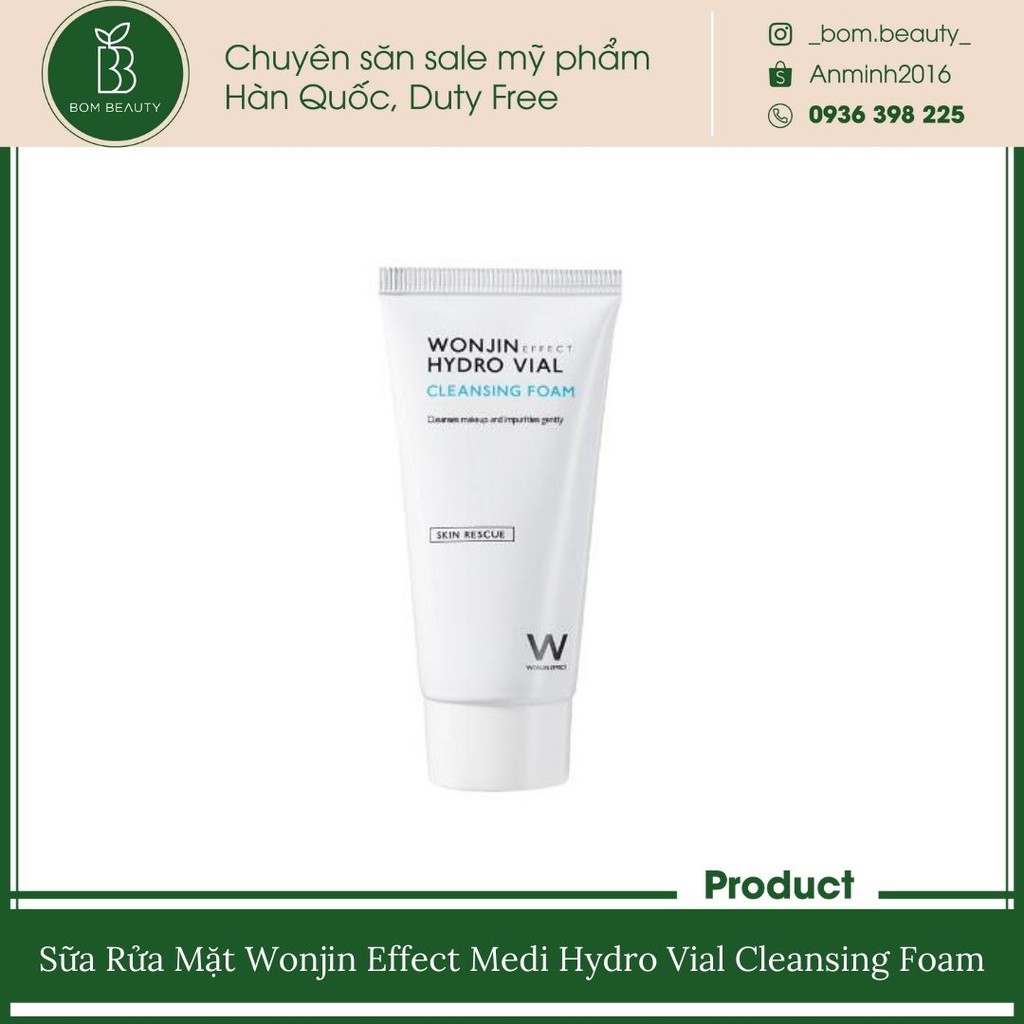 (thanh lý) Sữa Rửa Mặt Wonjin Effect Medi Hydro Vial Cleansing Foam 80ml | BigBuy360 - bigbuy360.vn