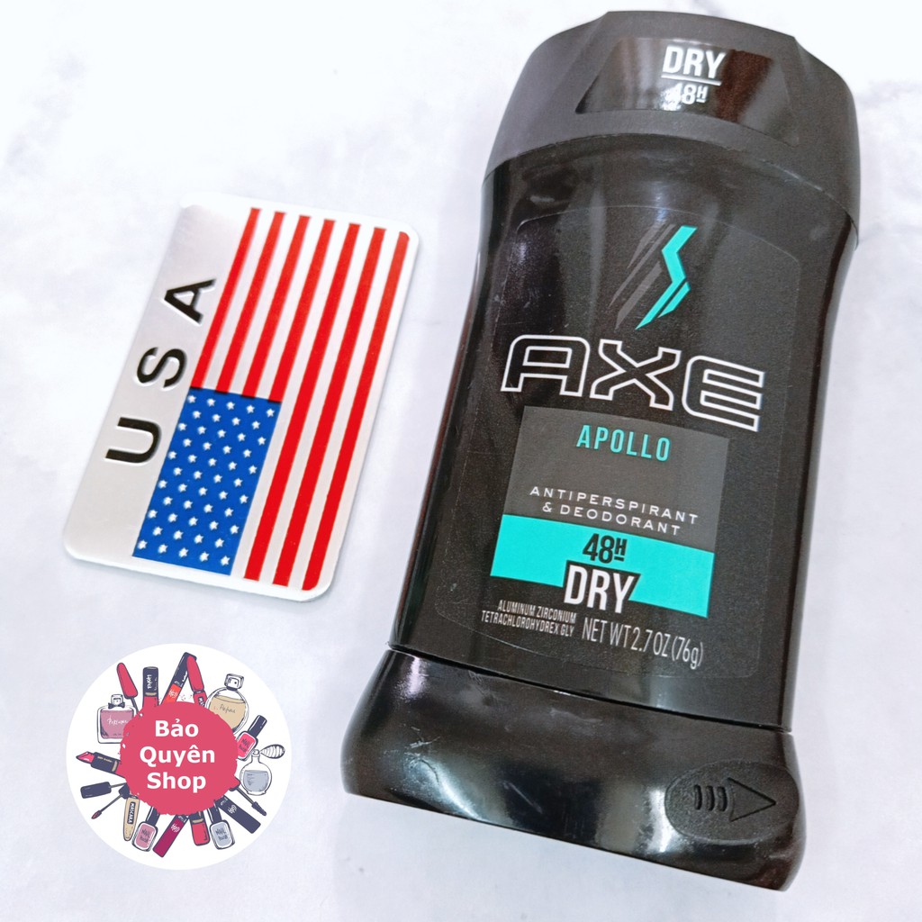 Lăn khử mùi nam dạng sáp trắng Axe 48h Dry Apollo - Antiperspirant & Deodorant 76g