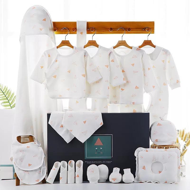 Set Đồ Sơ Sinh Cho Bé 22 Chi Tiết Cotton Có Hộp Sang Chảnh Bin Shop