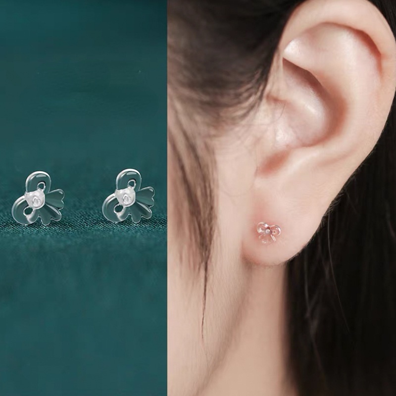 Khuyên Tai Hình Hoa Trong Suốt Bằng Nhựa Resin Chống Dị Ứng Thời Trang Cho Nữ