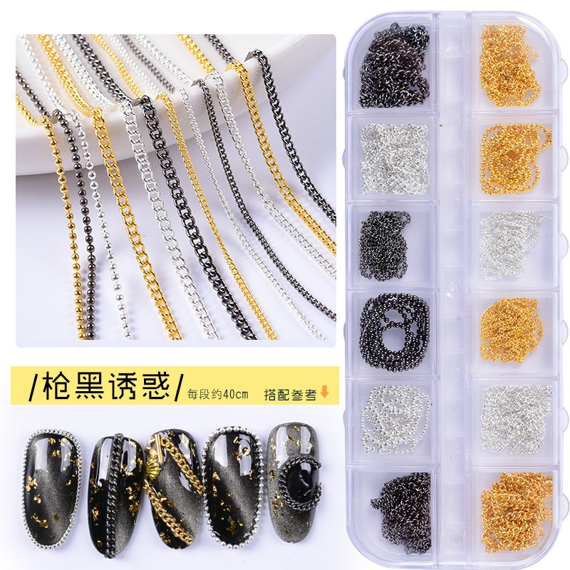 Dây xích nail_dây xích bi nail _phụ kiện nail