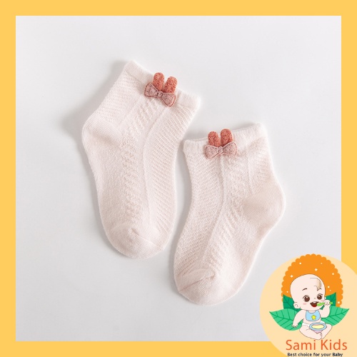 Tất lưới điều hòa cao cổ co giãn giữ ấm cho trẻ em từ sơ sinh, vớ cho bé trai bé gái SAMI KIDS