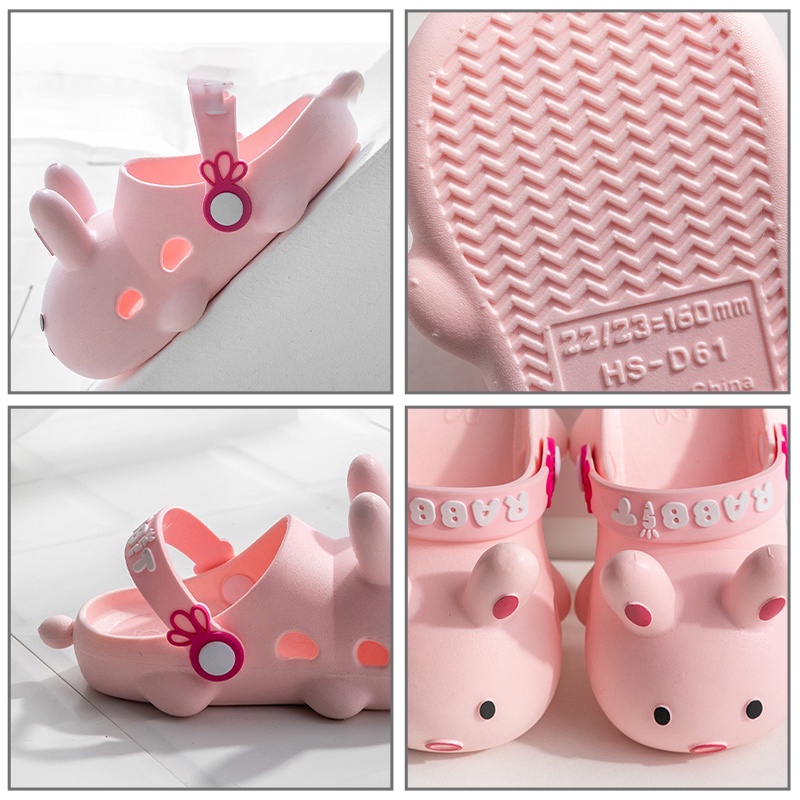 Dép đi trong nhà AMILA có quai bít mũi chống trượt thiết kế thỏ hoạt hình thời trang mùa hè đáng yêu dành cho trẻ em