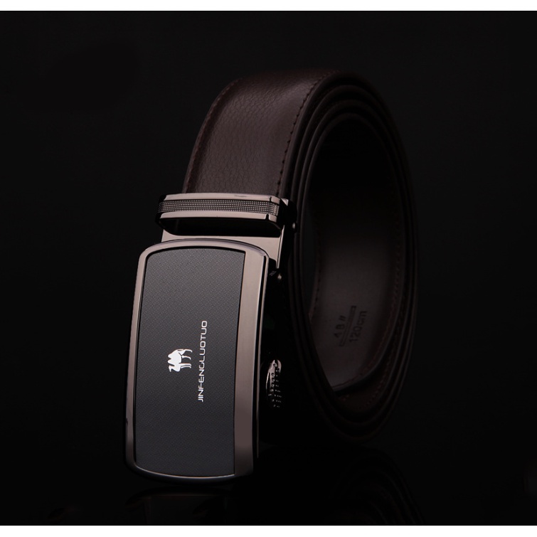 Thắt lưng nam da bò nguyên chất mặt khóa tự động hợp kim cao cấp