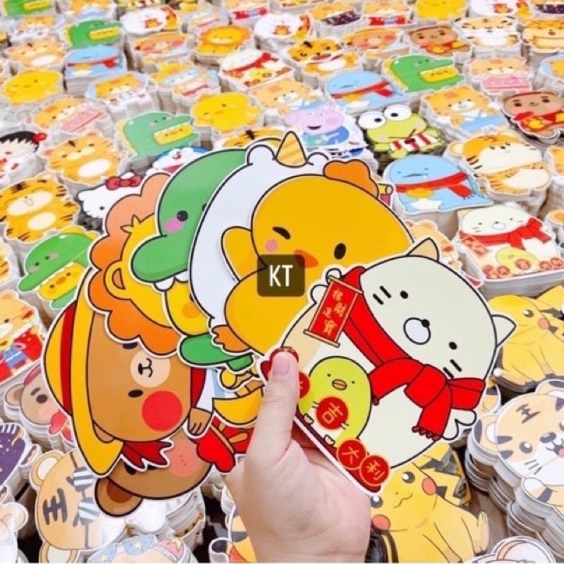 Bao lì xì chibi - chipi lì xì hoạt hình tết 2023 mới cao cấp đẹp độc lạ