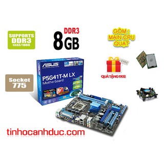 Main ASUS P5G41T-MLX sk 775 sp 8G DDR3 TẶNG KÈM CPU QUẠT FE CHẮN ĐẦY ĐỦ