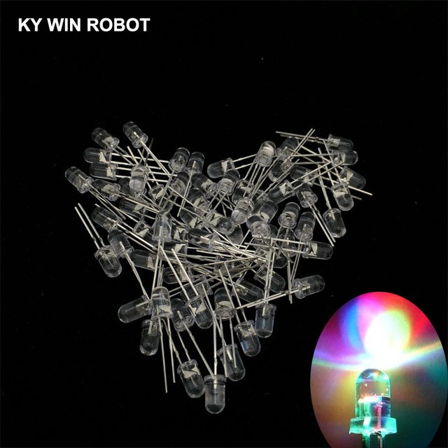 [25 CON] Led 5mm trong 7 MÀU RGB 2 chân (Nháy chậm)