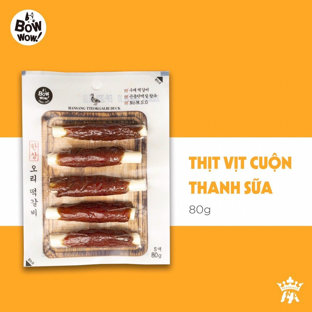 Snack thịt cuộn thanh sữa dành cho Chó 80g-xương cho chó