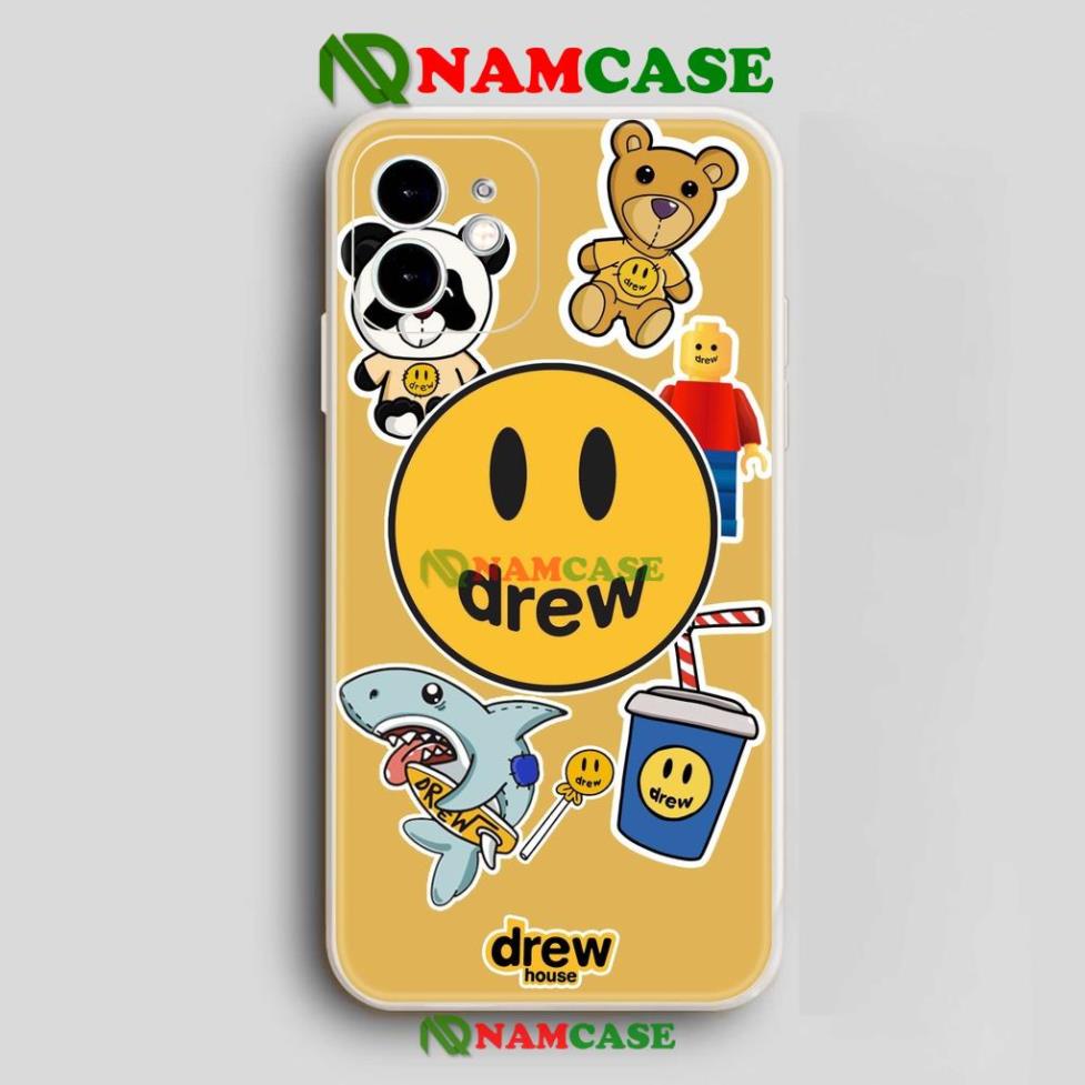 Ốp lưng iPhone Drew cạnh viền vuông silicon mềm dẻo cho iphone 6/6s/7/8/X/XS/XR/11/12/13 Pro Plus Max cute dễ thương đẹp