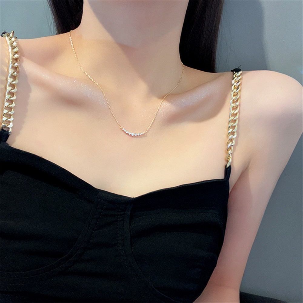 Dây Chuyền Vòng Cổ Đính Đá Thời Trang Hàn Quốc Phong Cách Tiểu Thư Siêu Sang Chảnh Dự Tiệc Mainia Shop 009