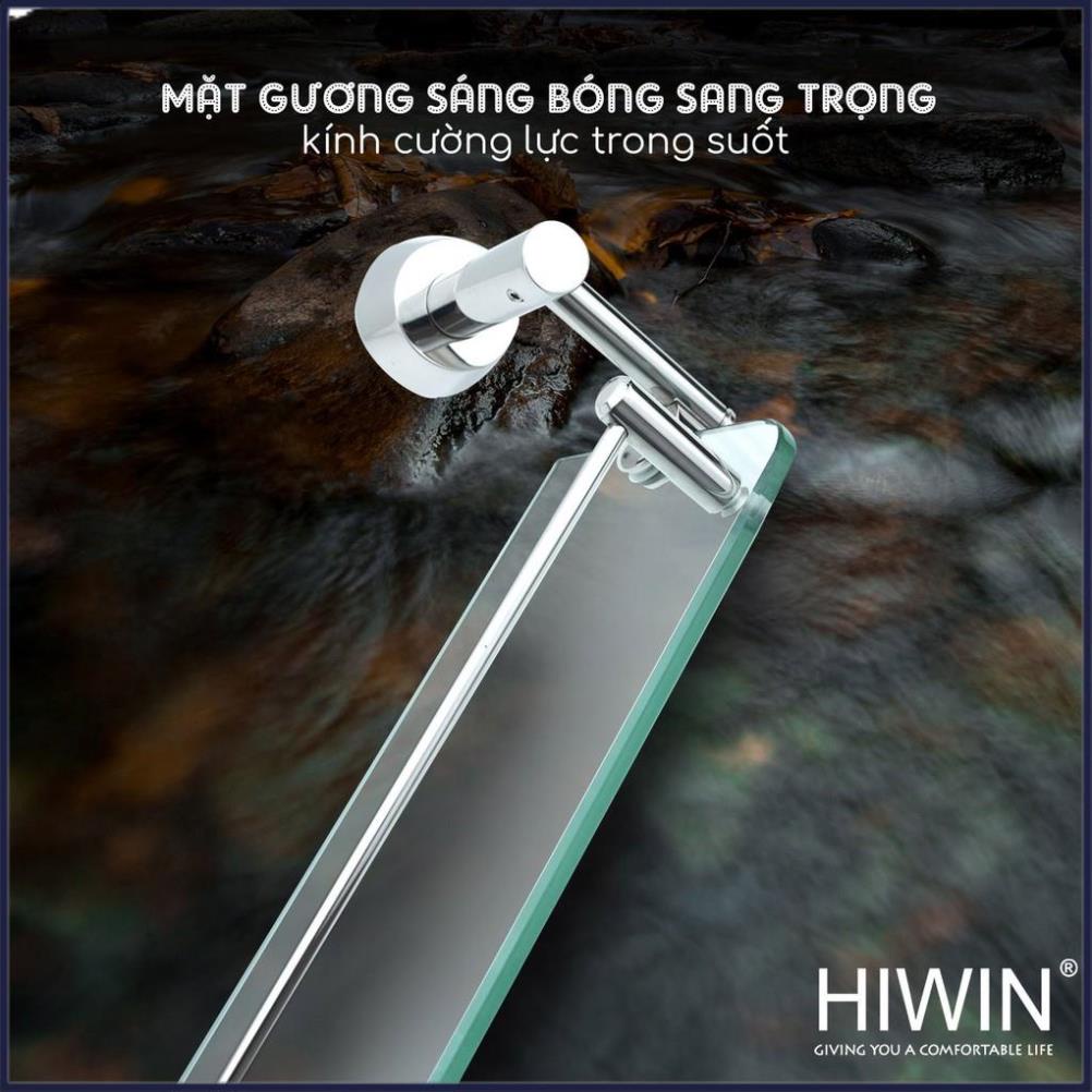 Kệ kính đơn phòng tắm inox 304 mặt gương sáng bóng HIWIN Y-641A